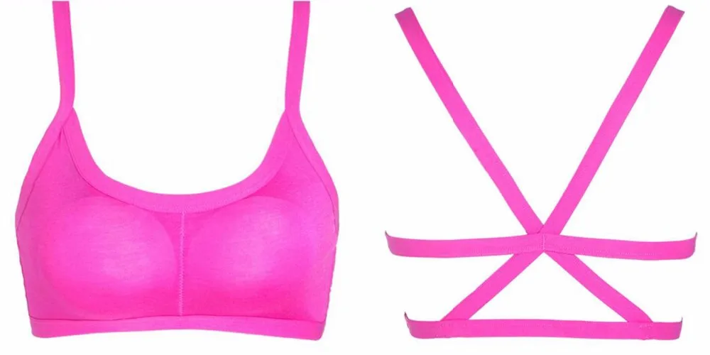 New Fashion Sexy Strapless Tube Tops Modal Solid Criss-Cross Women Crop Tops Bra Camisole With Chest Pad Intimates Free Size 4