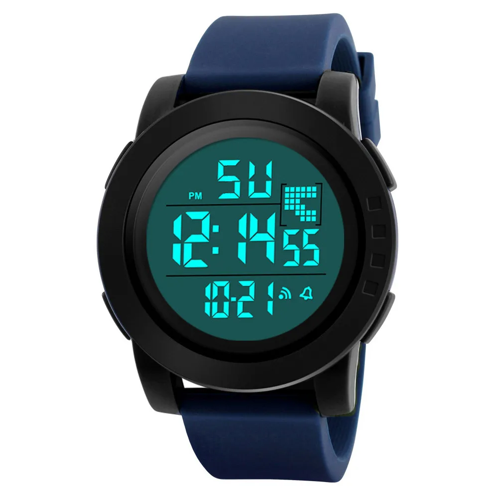 

High quality Brand HONHX Luxury Men Analog Digital Military Sport Sport LED Waterproof Rubber Wristwatch for Men reloj deportivo