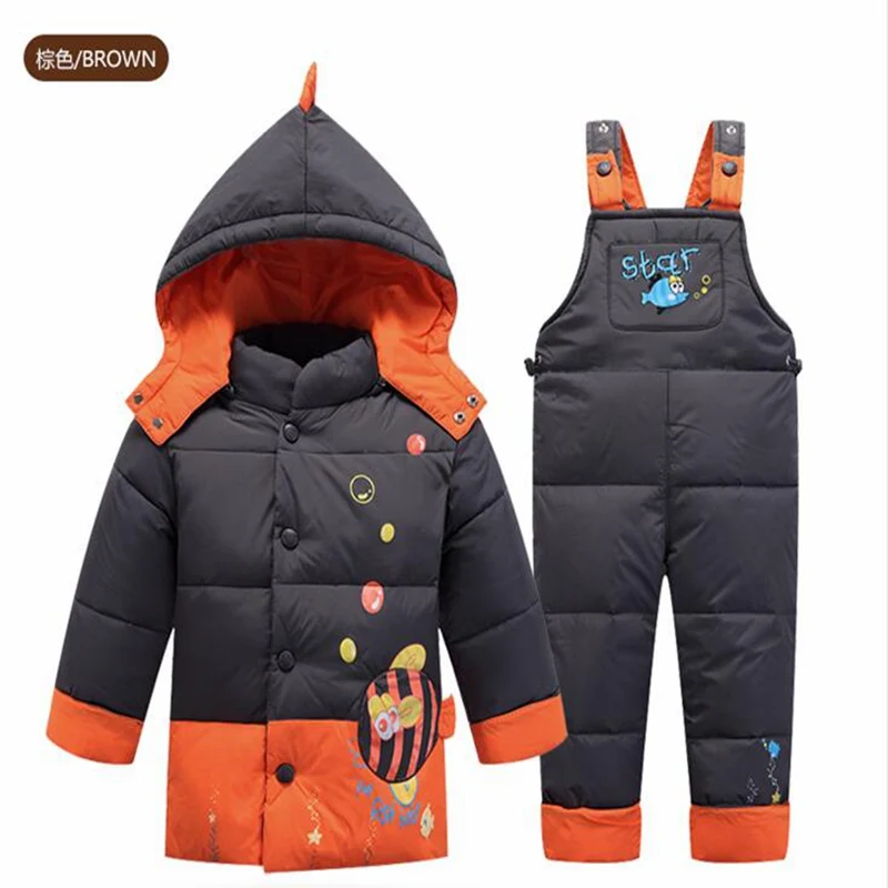 Winter Warm Baby Girl's clothing sets baby Ski suit sets Children's