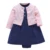 2018 pcs Conjuntos Bebê Recém-nascido bebes Meninas 2 Completo Manga O-Neck vestido branco cores Se Adapte 100% Algodão Roupas de Bebê crianças conjuntos de menina