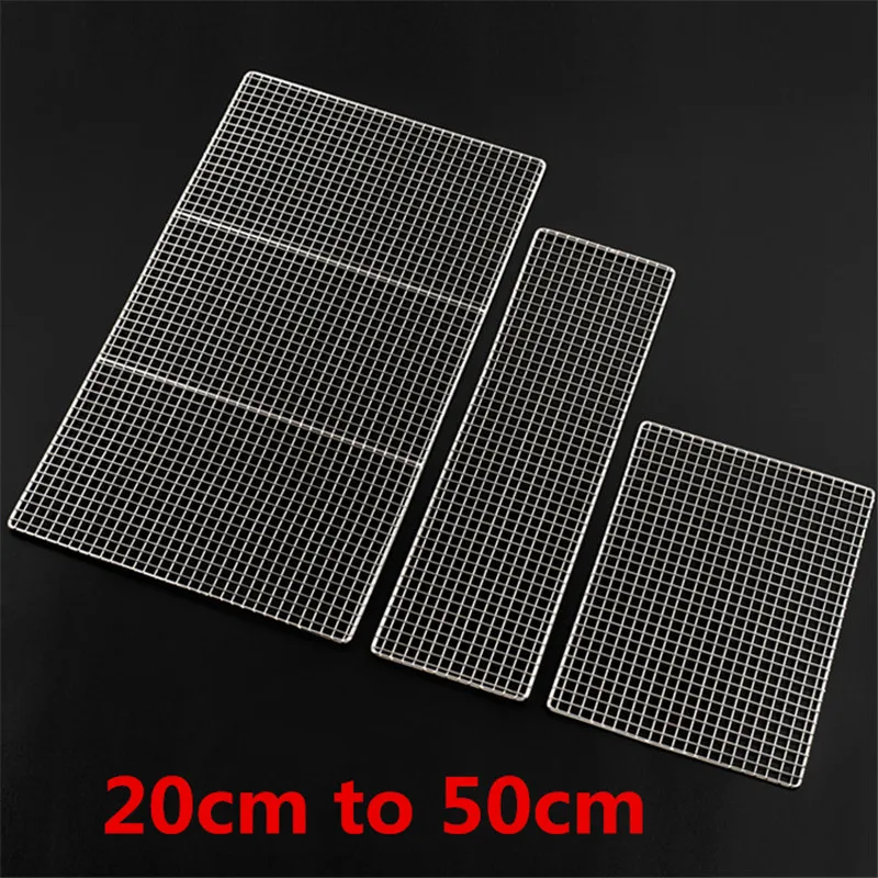 304 Stainless Steel Bbq Mat Net Grid Shape Square Rectangle Grill Grilling Mesh Wire Net Outdoor Cooking Barbecue Accessories Meshes Aliexpress