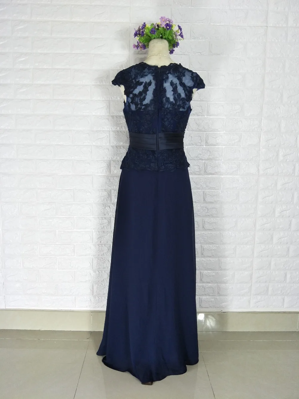 Королевский синий платья для матери невесты трапециевидные шифоновые аппликации с рукавами-крылышками длинные платья жениха с бисером для мам больших размеров