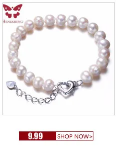 Pink Purple White Natural Freshwater Pearl Chain& Link Bracelets For Women Fashion Jewelry Heart Clasp