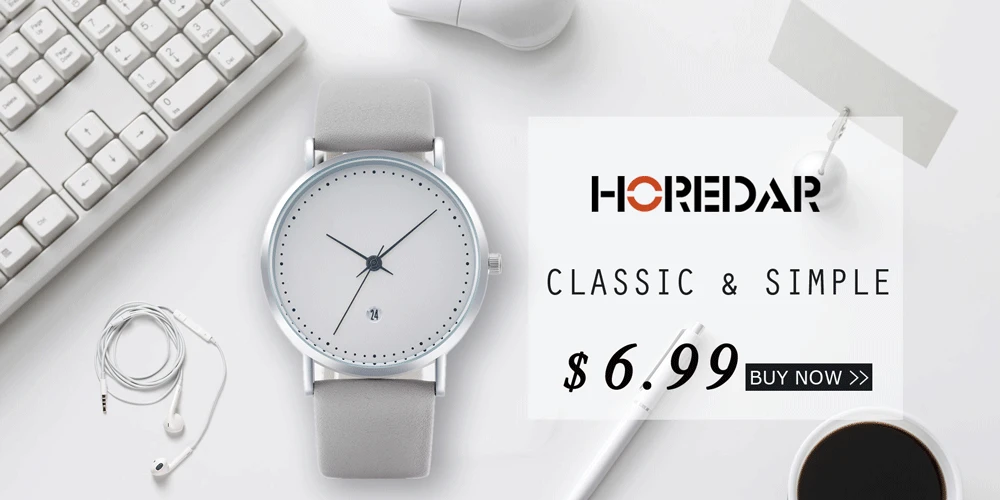 PC HOREDAR High Quality Quartz Watch Auto Calendar Leather Watches Women 2017 Luxury Top Brand Wristwatch Waterproof Clock2