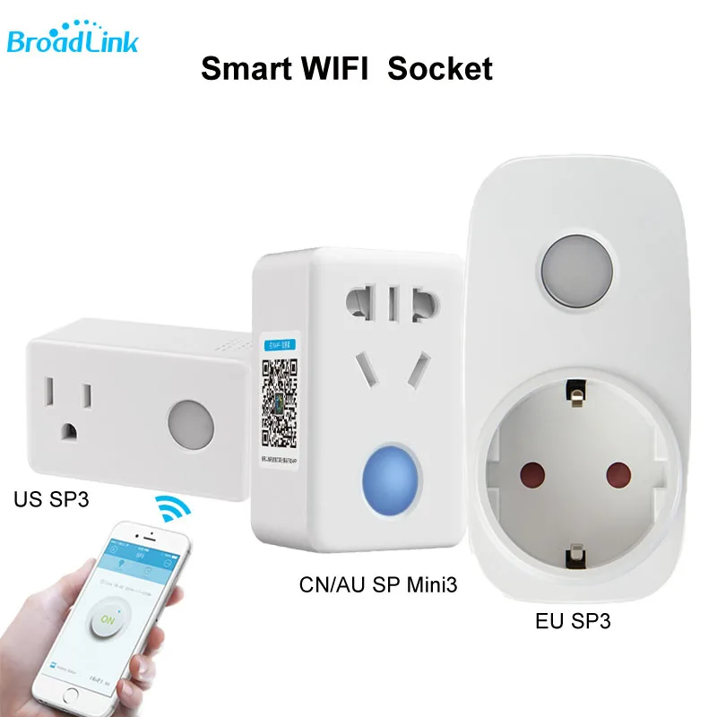 Беспроводная умная розетка Broadlink SP3 Contros CC SP MINI3 с таймером 16А/10А Wi Fi дистанционным