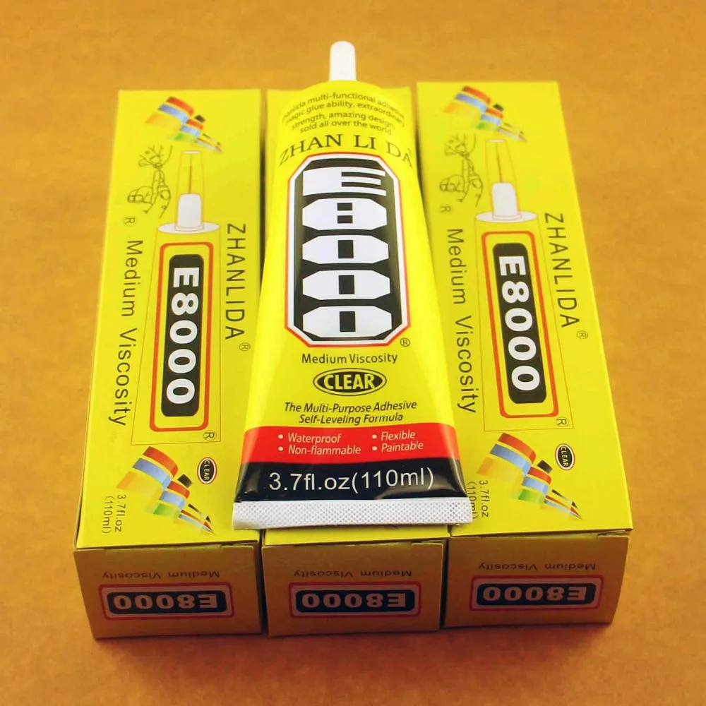 

Wholesaler 5 Pcs E8000 Glue 110ml Multi Purpose Epoxy Resin Adhesives Crafts Glass Jewelry Rhinestones Super glue