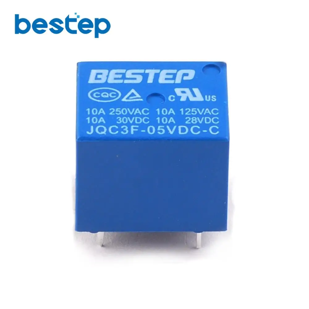 5 шт. BESTEP T73 5V Реле синий JQC3F 05VDC C|relay 5v| |