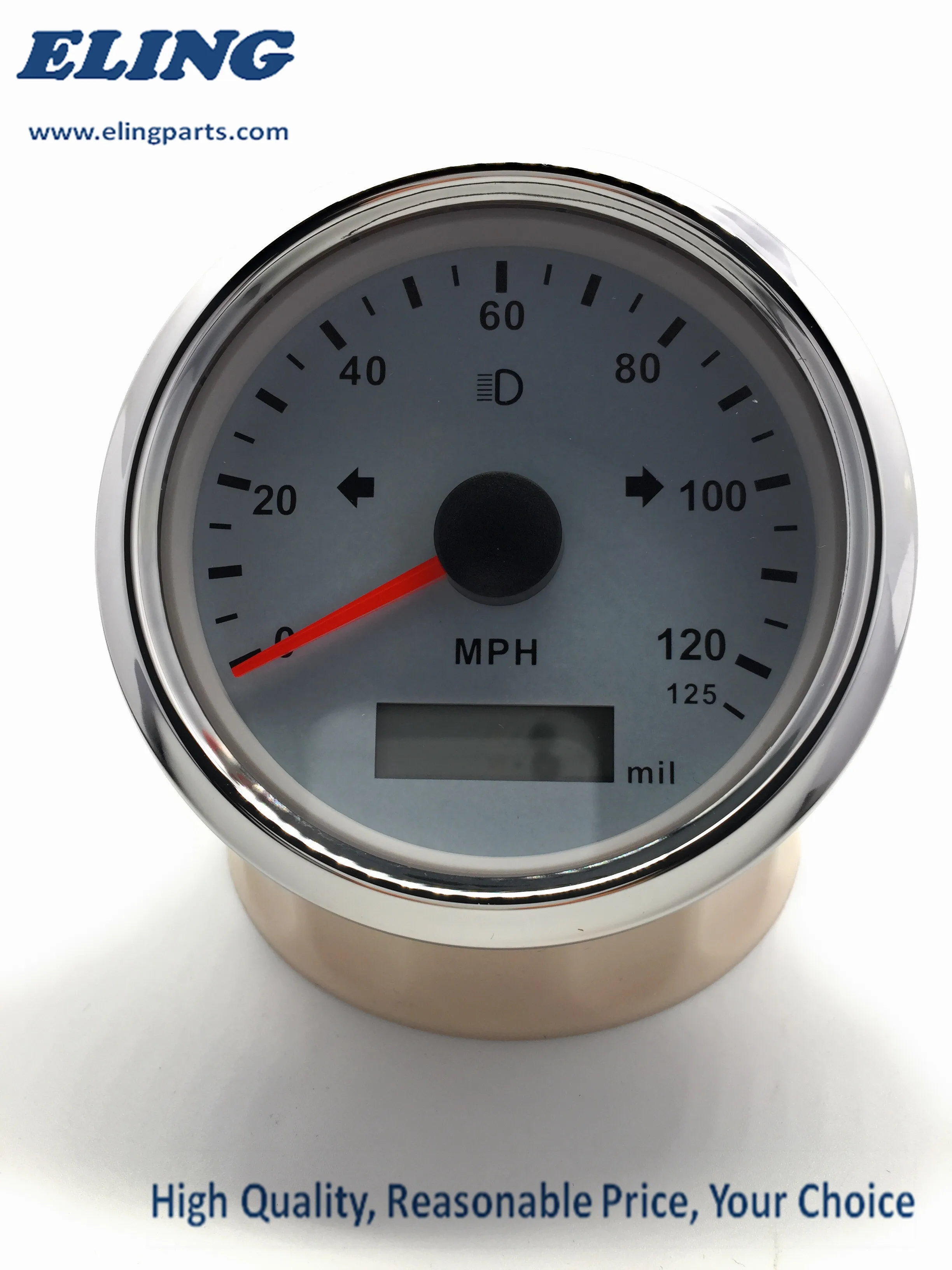 Новый 85 мм MPH GPS Спидометр Одометр 125MPH пробег Регулируемая сигнализация для лодки
