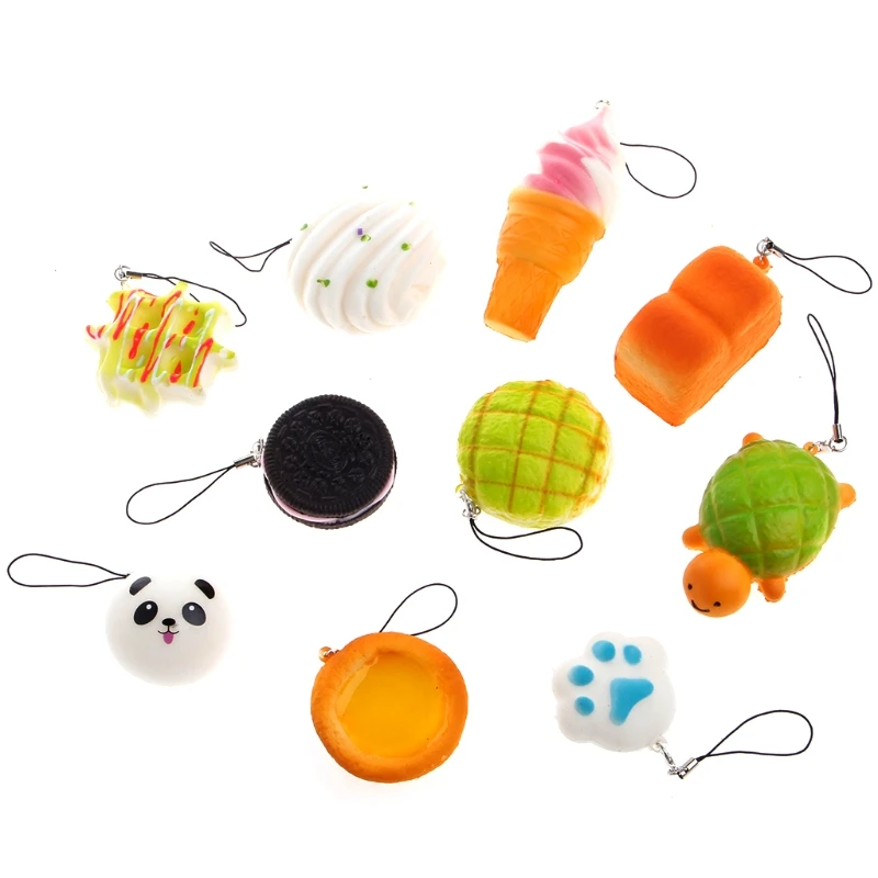 New 10Pcs bread Food Squishy Super Slow Rising Soft Kid font b Toy b font Stress