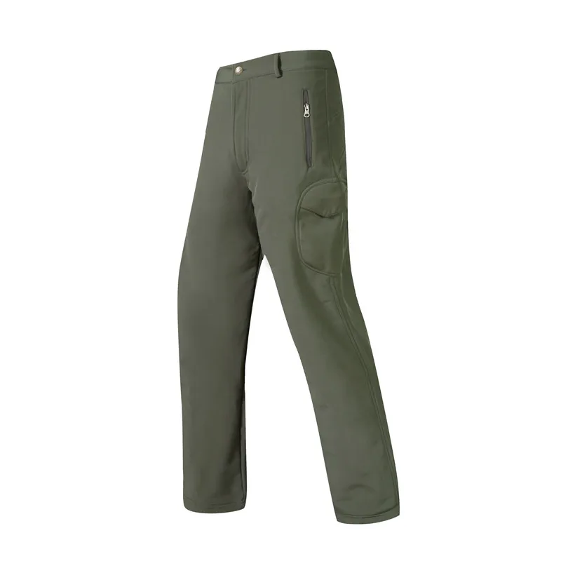 Тактические мягкие оболочки водонепроницаемые камуфляжные мужские брюки зимние военные армейские ветрозащитные штаны карго Брюки повседневные теплые флисовые брюки - Цвет: Армейский зеленый