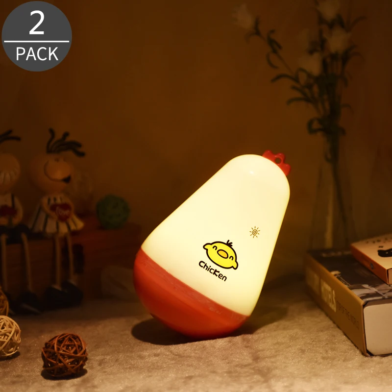 Новый стиль стакан курица LED ночник с USB Перезаряжаемые для подарка 2 Pack|led night