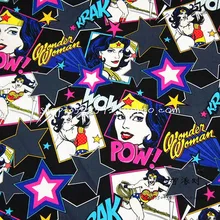 50X145 см Wonder Woman, хлопковая ткань для девочек, Комплект постельного белья, наволочка, DIY-AFCK051