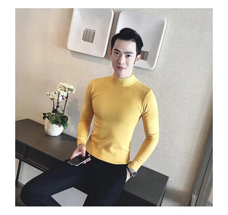best sweaters for men MRMT 2022 Brand Autumn New Knitting Men's Sweater Pullover for Male Half High Collar  Sweater sweater crewneck