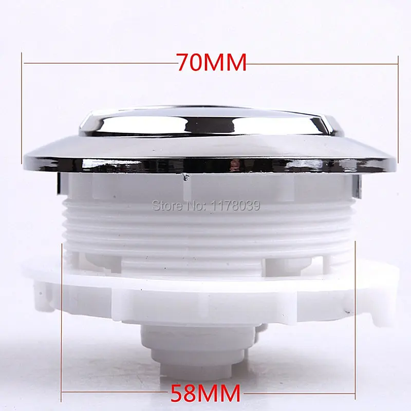 Top diameter 70mm round toilet flush Push button,Inside diameter 58mm toilet water tank ceramics cover Push button,J17377