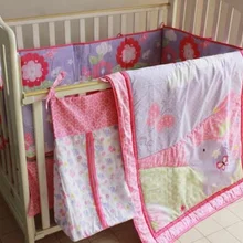 8 шт. Детский Комплект постельного белья цветы Бабочка Детское Одеяло Бампер Лист Юбка для детской кроватки набор постельных принадлежностей для детской кроватки Детская кровать детская комната