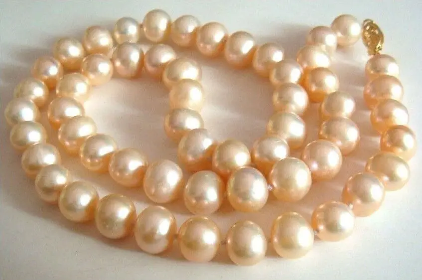 

Free Shipping >> 10-11mm natural south sea pink pearl necklace 18 inch not include earring