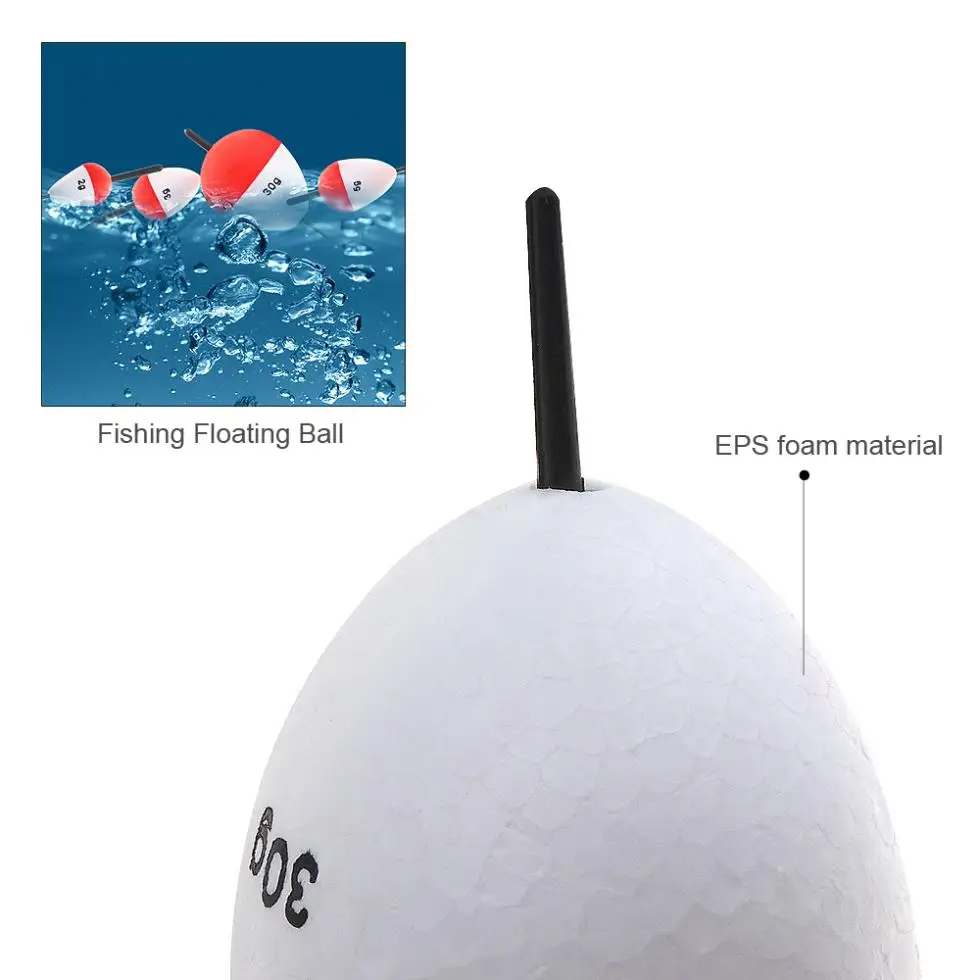 14pcs/lot Durable EPS Foam Hard Fishing Floats Ball with Bobber Buoys and Vertical Float for Sea | Спорт и развлечения