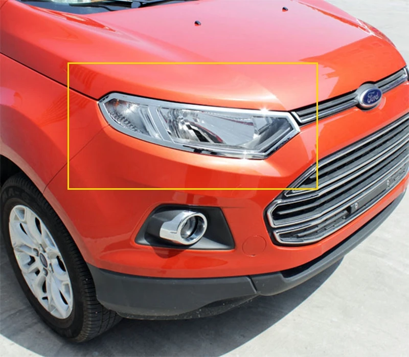 For Ford Ecosport 2013 2014 2015 2016 ABS Chrome Car Front Headlight
