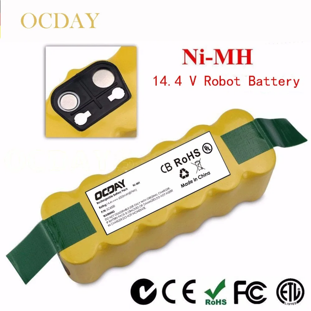 

OCDAY 14.4V 4500 4800 6000 8000mAh Ni-MH Vacuum Cleaner Rechargeable Battery Pack Suitable for Irobot For Roomba Vacuum Cleaner