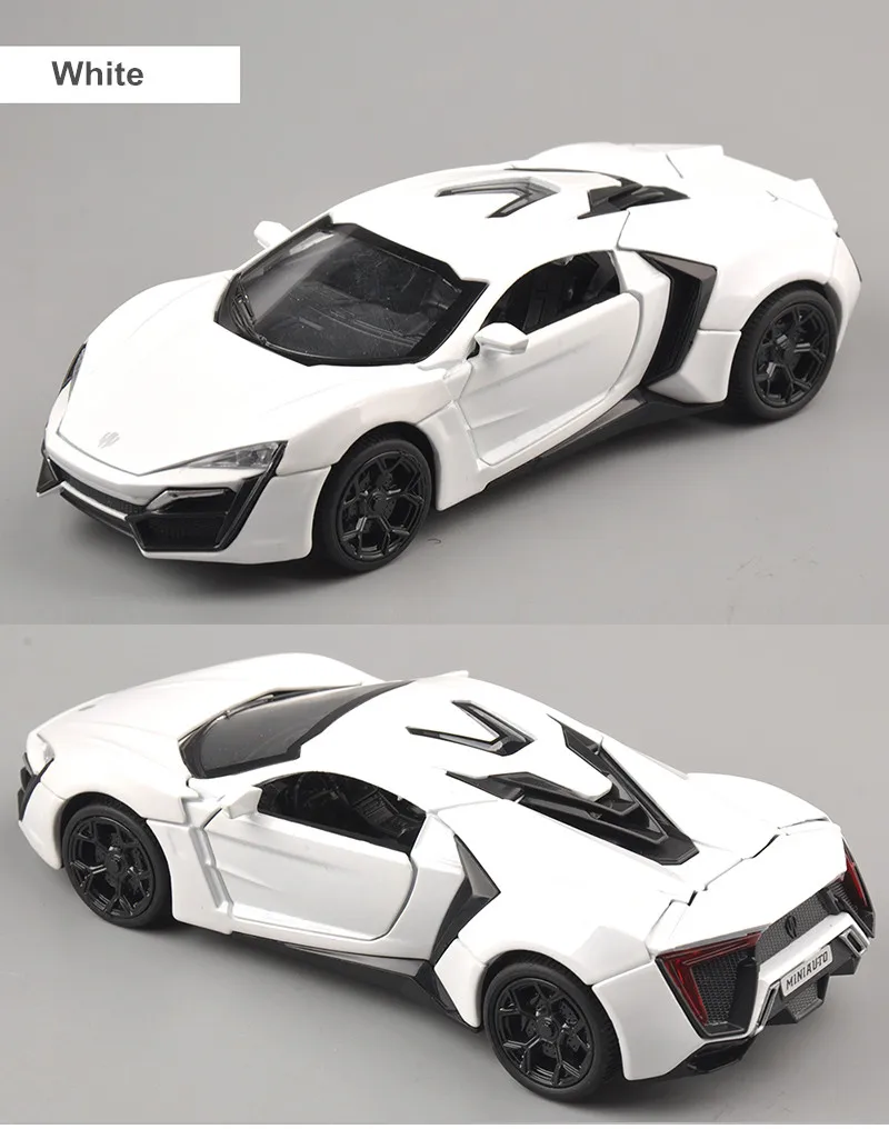 Коллекционная модель автомобиля игрушки 1/32 масштаб сплав Lykan Hypersport Форсаж электронные литые под давлением Машинки Игрушки для мальчиков Дети