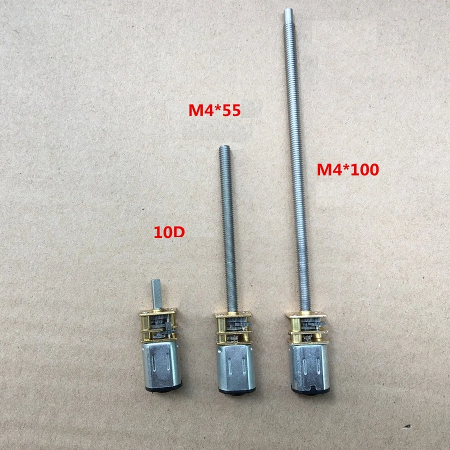 2 шт N20 M4* 100 мм большой винт мотор-редуктор Микро резьба Миниатюрный мотор для поделок двигатель постоянного тока с 100 мм длиной вала