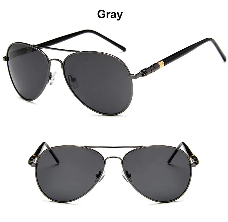 Aoron брендовые Дизайнерские мужские фотохромные солнцезащитные очки пилота для вождения, поляризационные солнцезащитные очки, металлические очки