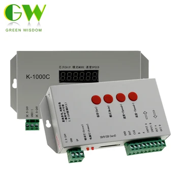 

T1000S /K1000C LED SD Card Pixels Controller,DC5~24V,for WS2801 WS2811 WS2812B LPD6803 LED 2048 Strip Light Lamp
