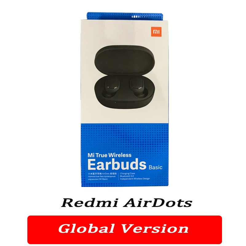 Xiaomi airdots Redmi Airdots TWS беспроводные наушники Голосовое управление Bluetooth 5,0 шумоподавление управление краном - Цвет: global earbuds only