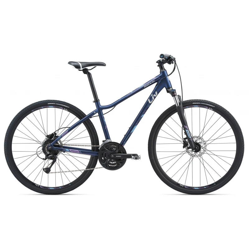 Темно-синий Женский велосипед Giant Rove 2 Disc DD - Цвет: Темно-синий