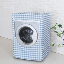 Водонепроницаемый и солнцезащитный чехол для стиральной машины с сушкой в клетку из полиэфирной ткани Обложка для паспорта cubierta lavadora