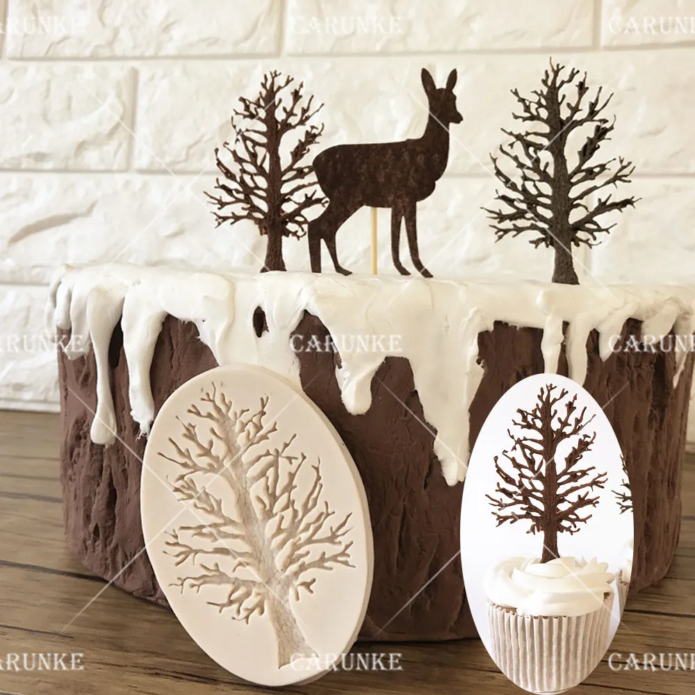 

Christmas tree silicone mold Fondant Molds Chocolate Gumpaste Sugarcraft Mold Fondant Cake Decorating Tools