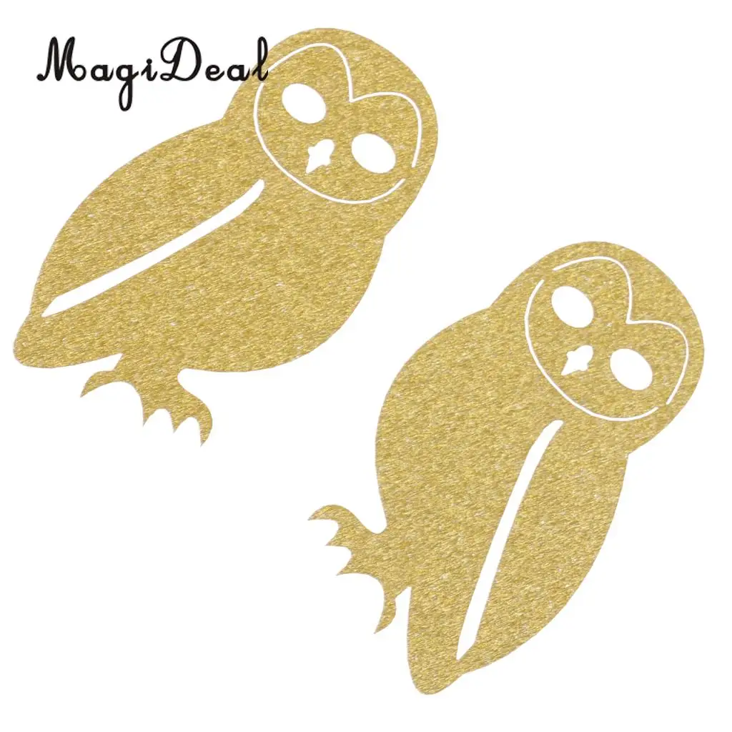 MagiDeal Lovely 20Pcs Glitter Owl Animal Cake Cupcake Topper Picks for Baby Shower Birthday Party Halloween Decor Prop 3 Colors