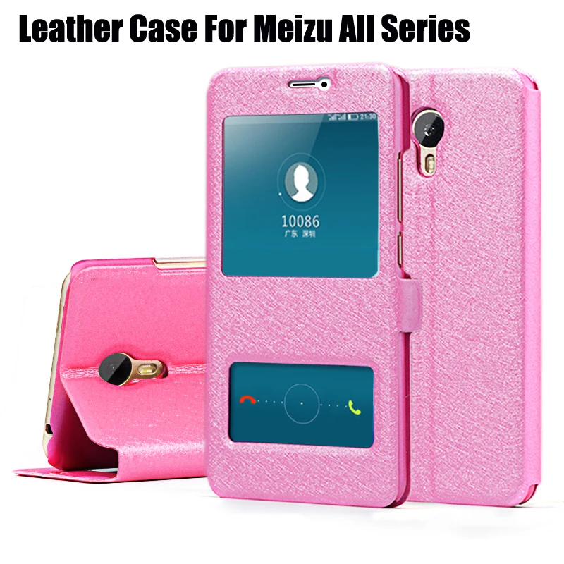 

2017 Luxury Flip Leather Phone Case For Meizu M3 Note M3S mini M2 U10 U20 Cover Bags Cases With Stand Window Holder Housing