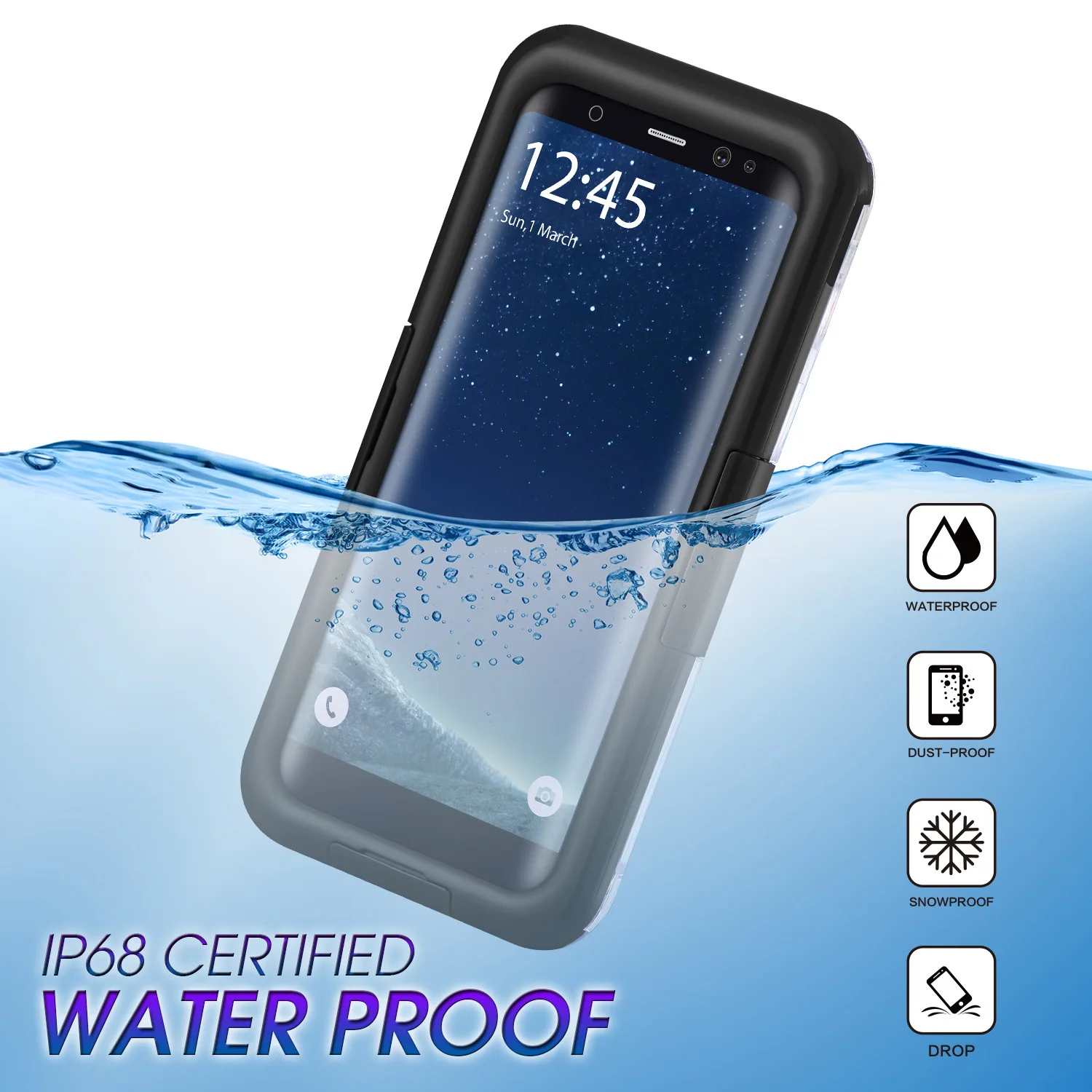 

for Samsung S9 8 Plus for Apple X Waterproof Mobile Phone Shell