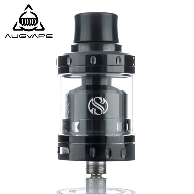 Koop Augvape Merlin Mini RTA Tank Verstuiver 24mm 2 ML Single Dual Coil Deck Dual Luchtstroom Vape Elektronische Sigaret tank Vaping RTA