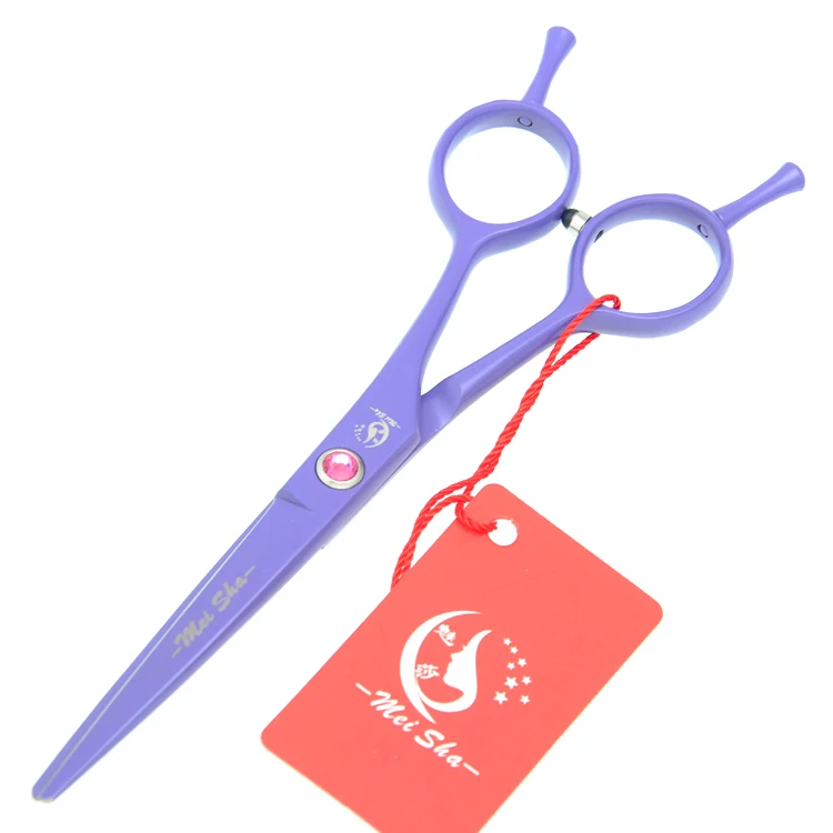 

5.5Inch New Arrival Meisha Hair Scissors Violet Hair Cutting Scissors Thinning Tijeras Barbers JP440C Human Hair Shears HA0165