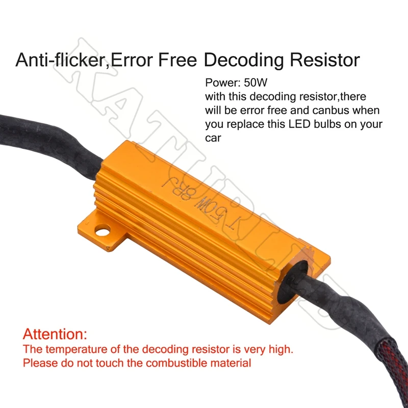 2 шт. 50 Вт 6ohm автомобильный Canbus декодер нагрузочные резисторы для BAU15S PY21W поворотник Blink Blinker светодиодный лампочка DC12V