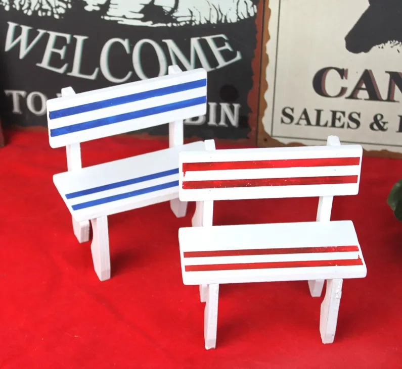 Rural Wind Miniature Park Bench Model Children S Toys Free