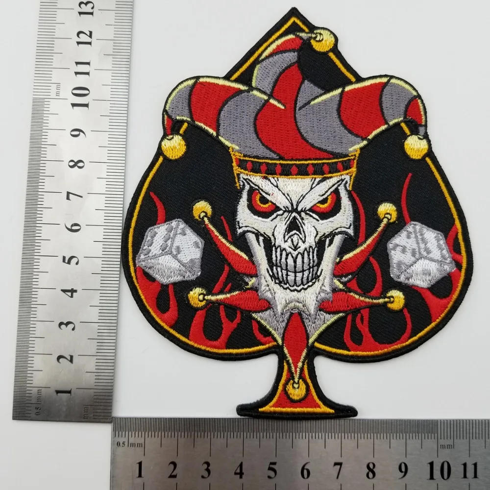 MC 1931 Lucky Jester patch embroidery iron on custom text applique garment accessory free shipping (2)