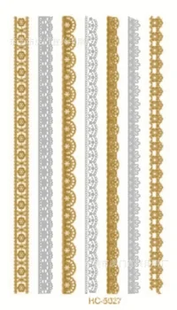 

New Body Art Beauty Party Women Makeup Golden Sexy Indian Beauty Chain Waterproof Temporary Tattoo Stickers