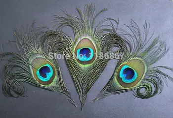 

50Pcs/Lot 12-15cm CURLY PEACOCK EYE FEATHERS for Hair Accessories&Jewelry&Clothing Accessories.FREESHIPPING wedding decorations