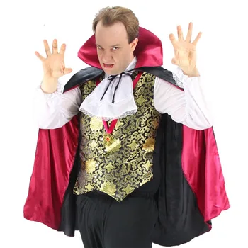 

Fantasia Adult Halloween Male Vampire Magician Cosplay Costume Men Zombie Vampire Costume Cloak Fancy Dress Outfit Plus Size