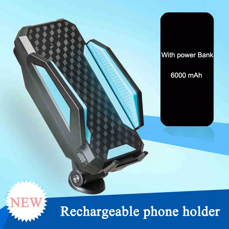 

Bicycle Phone Holder & Charger Handlebar Clip Stand With Power Bank for iPhone Samsung Phone Case Rack on Cycling Bike