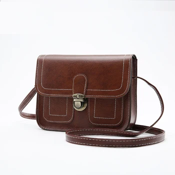 

2019 New Fashion PU Leather Small Flap Bag Hot Sale Multiple Colour ladies small lock chain mini crossbody shoulder bags