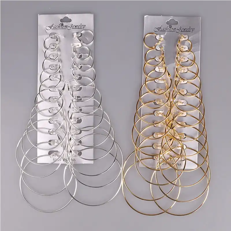 Большой круг Набор Мода хип-хоп золото и серебро цвет серьги для крутых Девушек Сережки oorbellen ювелирные изделия Dendientes