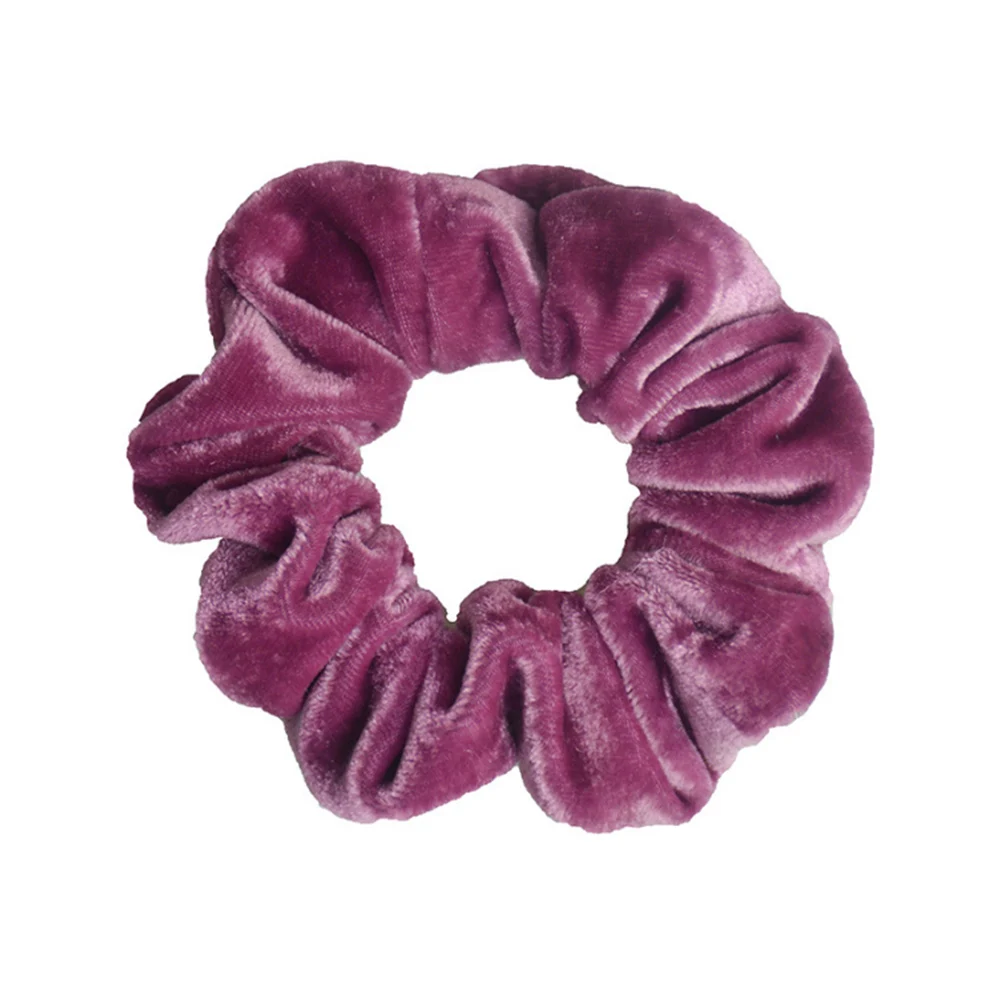 Новая модная Роскошная мягкая бархатная резинка для волос конский хвост пончик держатель для волос эластичная лента для волос для женщин - Цвет: Розовый