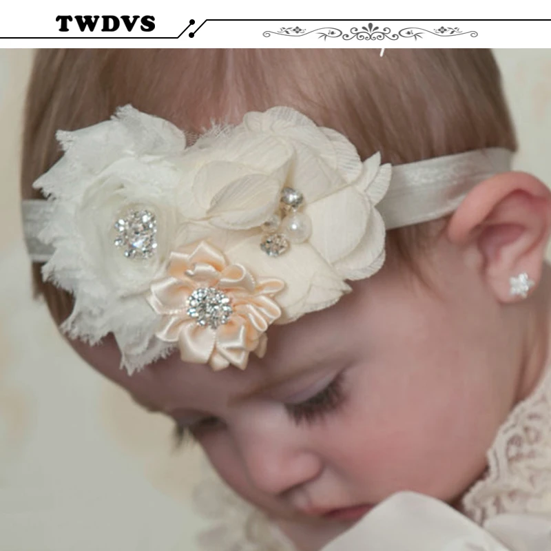 TWDVS Newborn Baby Flower Hair Band Toddler Baby Headband Elasticity Hair Accessories Headwear W037