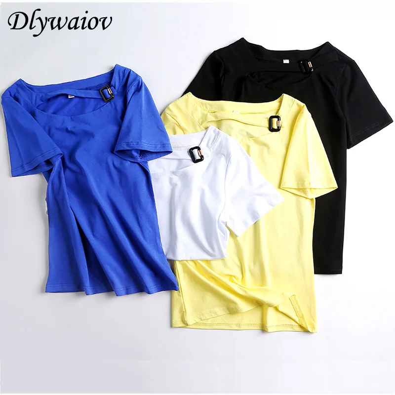 

Modis Cotton T Shirt Women Short Sleeve Solid Fashion T-shirt 2019 Summer Temperament O-Neck Tshirt Female Tops Femme Tee Shirt