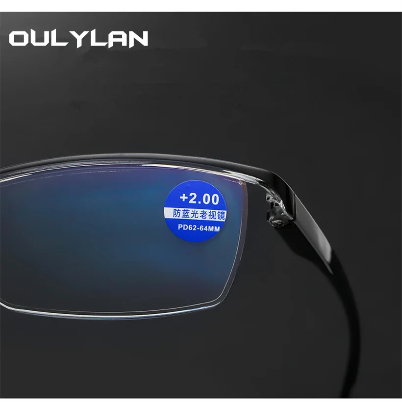 Oulylan унисекс очки для чтения, анти-синий светильник, деловые очки, очки для пресбиопики, мужские и женские диоптрийные очки, 1,0 1,5 2,0 2,5