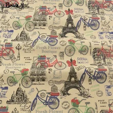 Печатная Эйфелева башня дизайн Booksew Текстиль хлопок льняная ткань Парижская тема швейный материал для сумки скатерть занавеска подушка